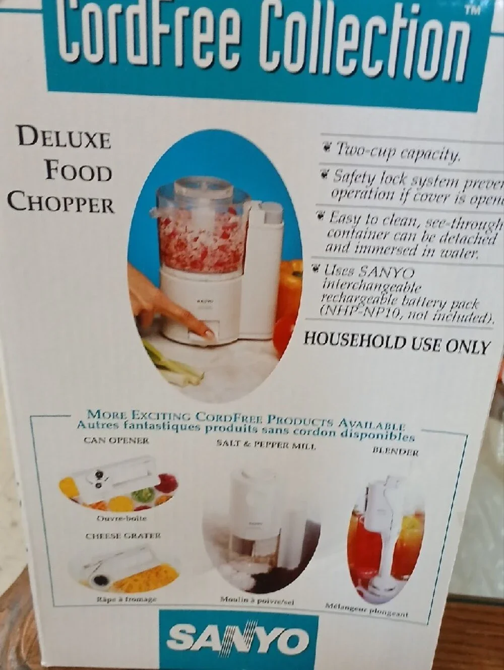 Sanyo CordFree Collection Deluxe Food Chopper – White
